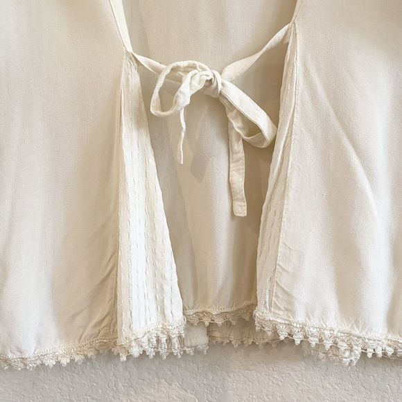 Scully Top Womens Extra Large Cream Heavy Embroidery Western Romantic Feminine - Picture 7 of 8